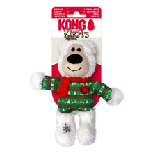 KONG Holiday Wild Knots Bear Dog Toy AssortedColors, 1ea/SM/MD Kong