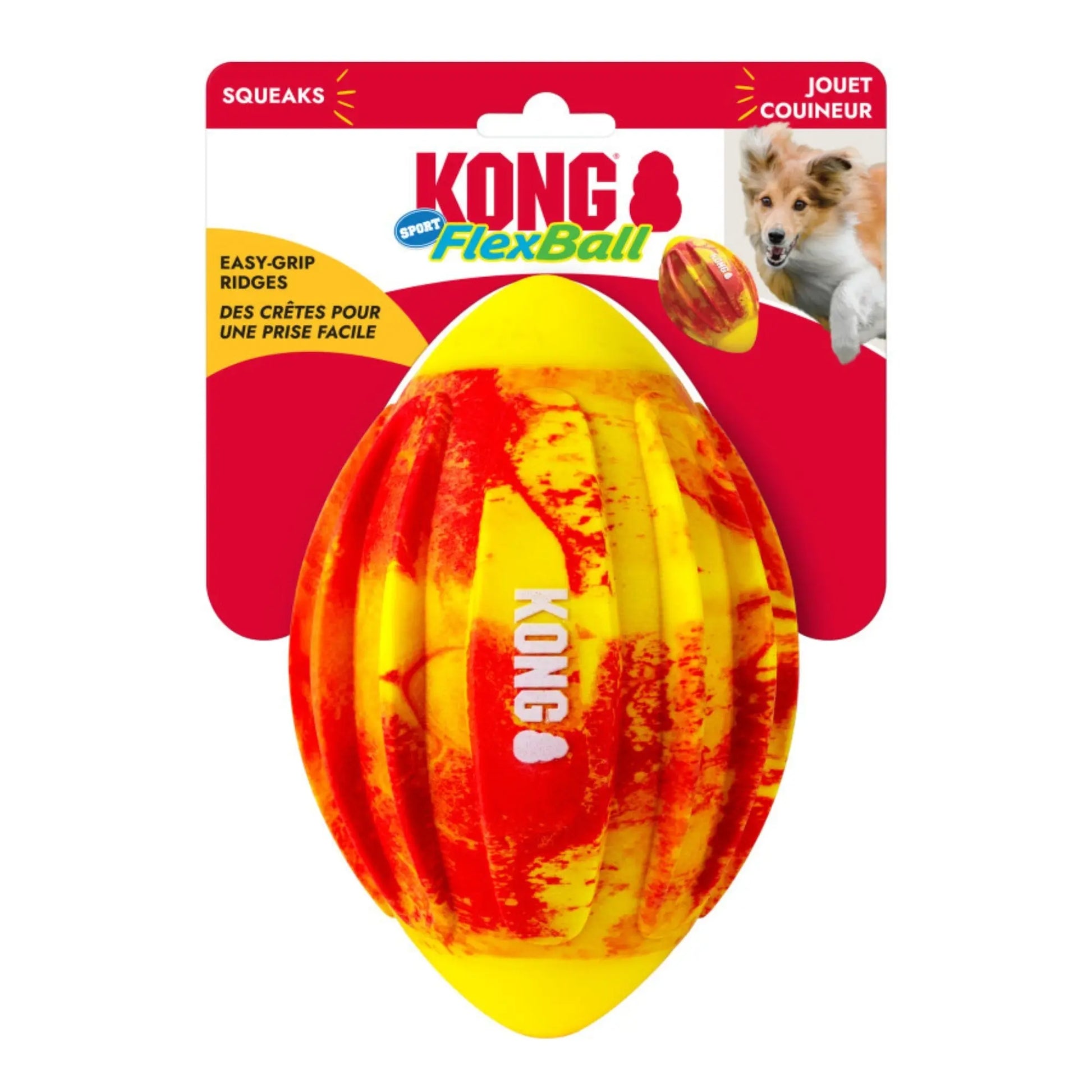 KONG Flexball Sport Football Dog Toy 1ea/MD Kong
