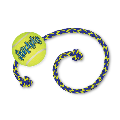 KONG Air Dog Squeaker Tennis Ball With Rope Dog Toy 1ea/MD Kong