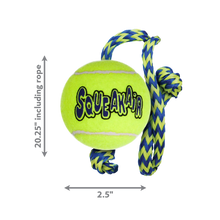 KONG Air Dog Squeaker Tennis Ball With Rope Dog Toy 1ea/MD Kong