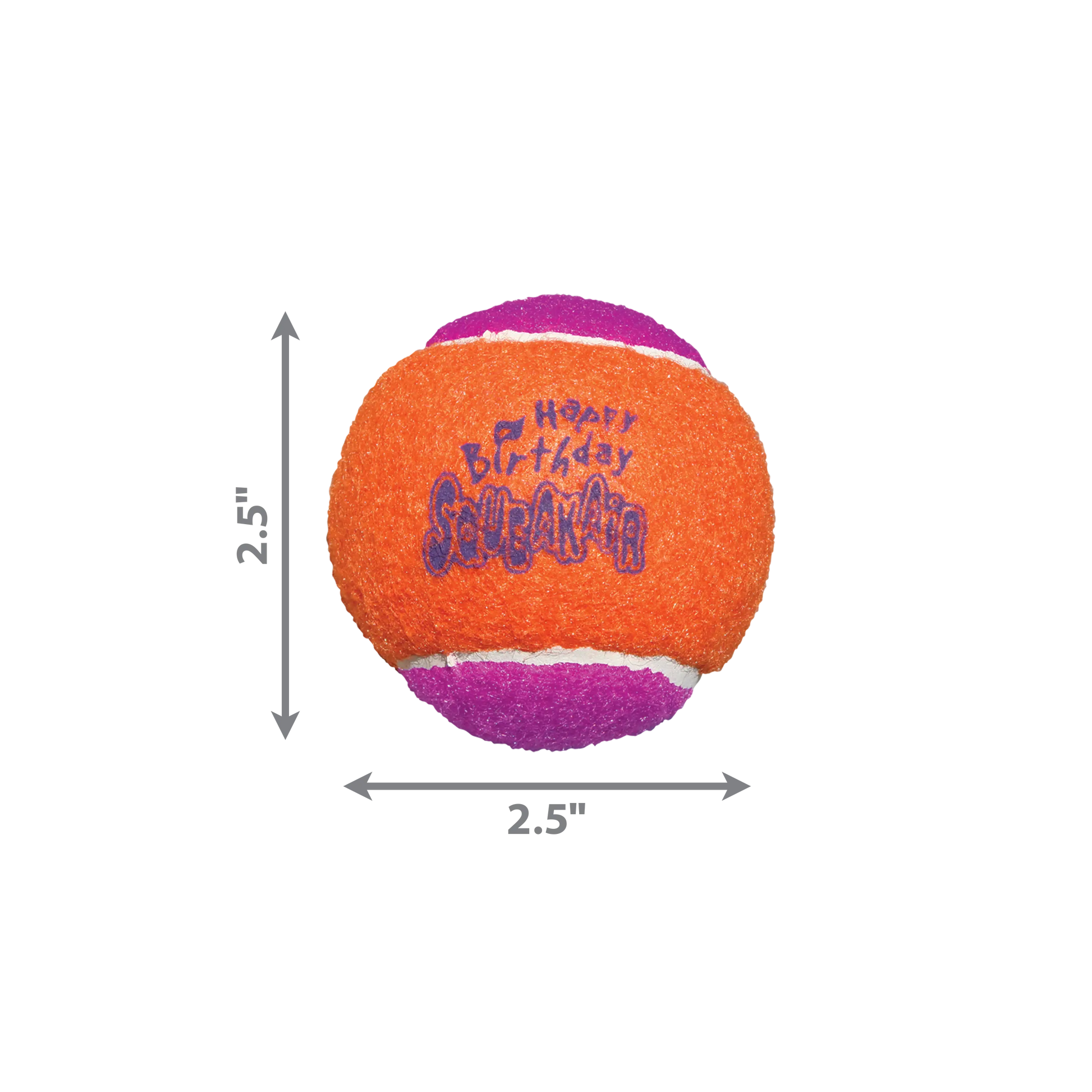 KONG Air Dog Squeaker Dog Toy Birthday Balls Assorted 1ea/3 pk, MD Kong