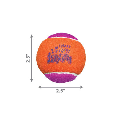KONG Air Dog Squeaker Dog Toy Birthday Balls Assorted 1ea/3 pk, MD Kong