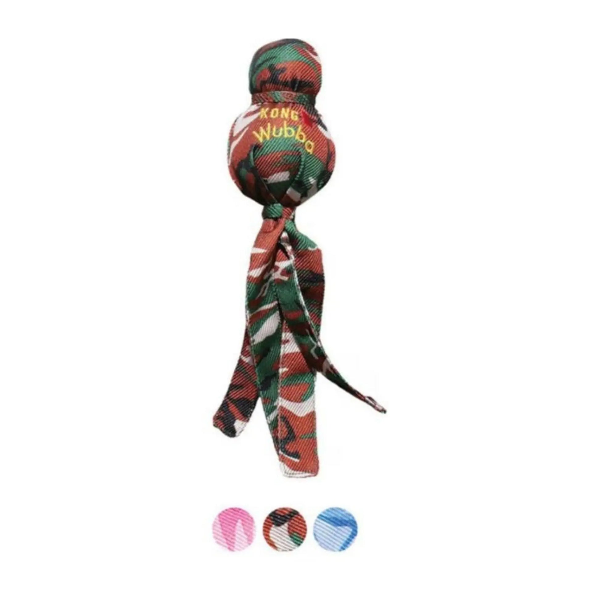 KONG Camo Wubba Dog Toy Assorted 1ea/SM Kong