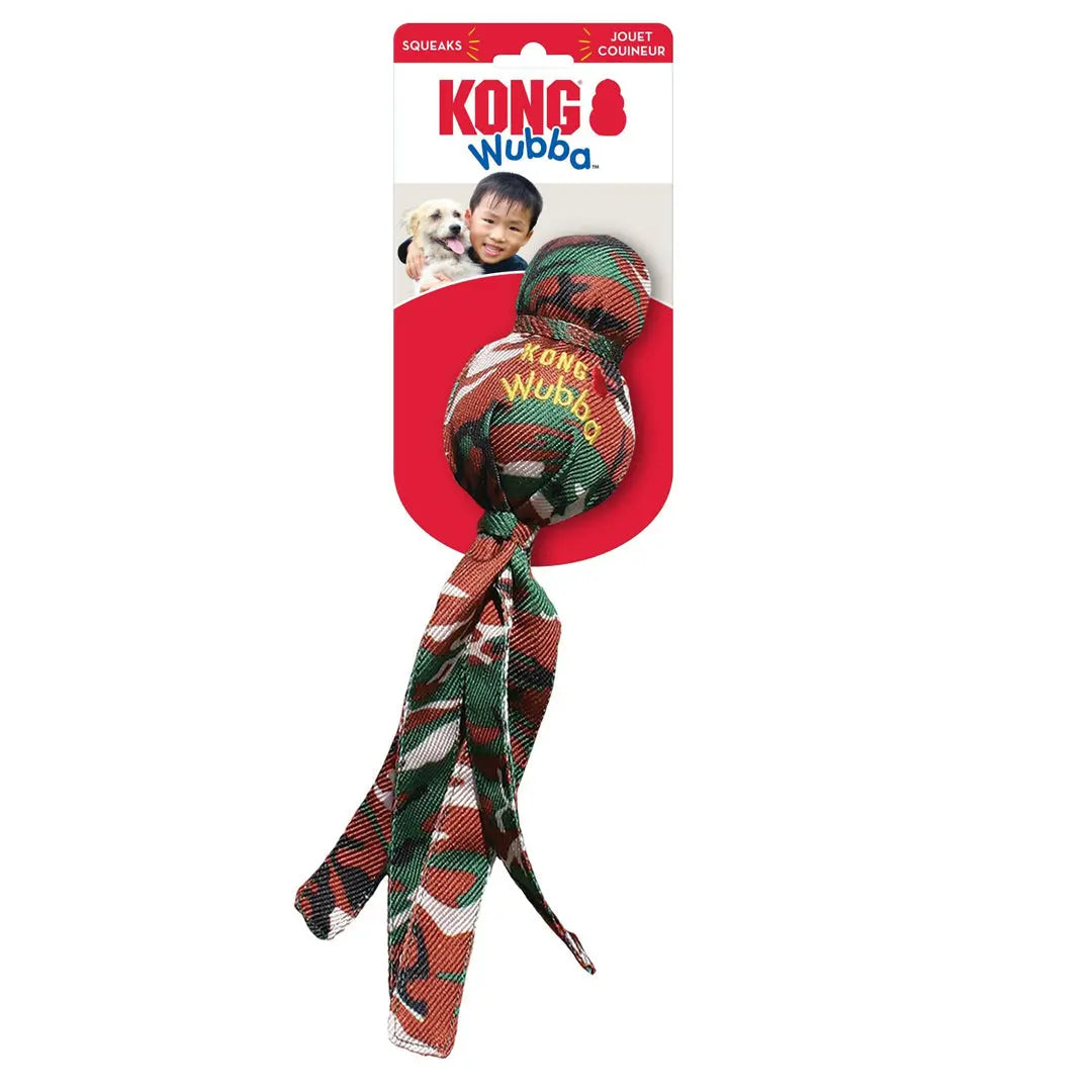 KONG Camo Wubba Dog Toy Assorted 1ea/XL Kong