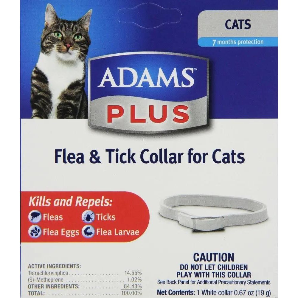 Adams Plus Flea  Tick Collar for Cats 1ea/1 pk Adams