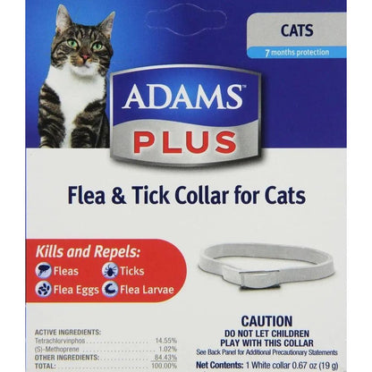 Adams Plus Flea  Tick Collar for Cats 1ea/1 pk Adams