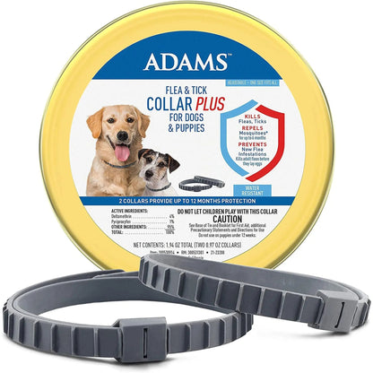 Adams Flea  Tick Collar for Dogs  Puppies 1ea/2 pk Adams