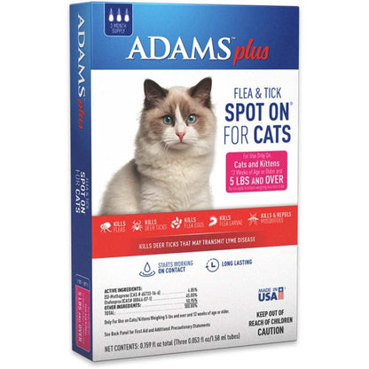 Adams Plus Flea  Tick Spot On for Cats 1ea/Over 5 lb Adams