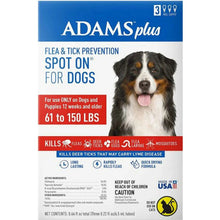 Adams Plus Flea  Tick Prevention Spot On for Dogs 3 Month Supply, Clear, 1ea/XL Dogs 61 To 150 lb Adams