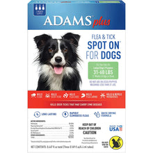 Adams Plus Flea  Tick Prevention Spot On for Dogs 3 Month Supply, Clear, 1ea/Large Dogs 31 To 60 lb Adams