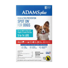 Adams Plus Flea  Tick Prevention Spot On for Dogs 3 month supply, Clear, 1ea/SMall Dog 5 To 14 lb Adams