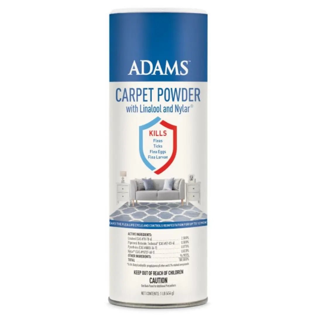 Adams Carpet Powder with Linalool and Nylar 1ea/16 oz Adams