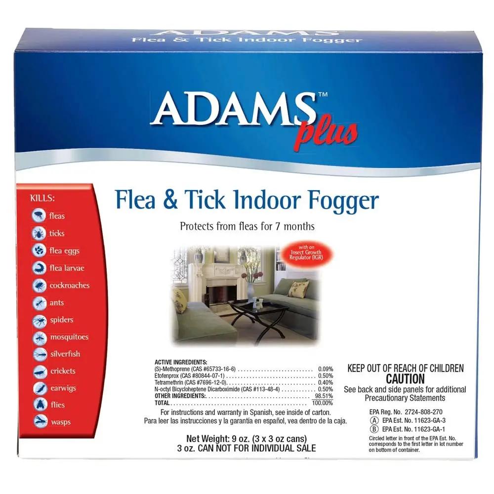 Adams Plus Flea  Tick Indoor Fogger 1ea/3 pk, 3 oz Adams