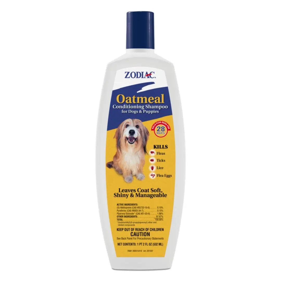 Zodiac Oatmeal Conditioning Shampoo for Dogs  Puppies 1ea/18 oz Zodiac