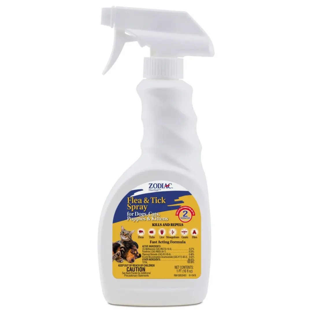 Zodiac Flea  Tick Spray for Dogs, Cats, Puppies  Kittens 1ea/16 fl oz Zodiac