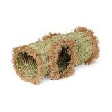 Prevue Pet Products Grass Tunnel Hideaway for Small Animals Natural/Mat Green 1ea/6 in, LG