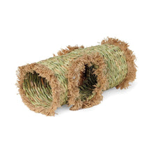 Prevue Pet Products Grass Tunnel Hideaway for Small Animals Natural/Mat Green 1ea/6 in, LG
