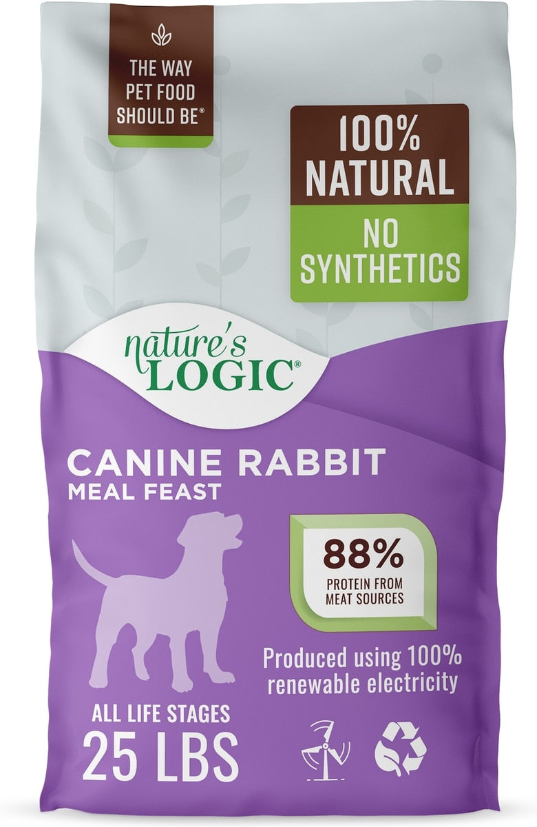 Nature's Logic 100% Natural Canine Rabbit Meal Feast All Life Stages Dry Dog Food Barkaroo
