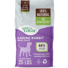 Nature's Logic 100% Natural Canine Rabbit Meal Feast All Life Stages Dry Dog Food, 25-lb bag