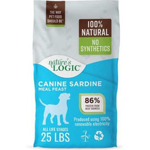 Nature's Logic 100% Natural Canine Sardine Meal Feast All Life Stages Dry Dog Food, 25-lb bag