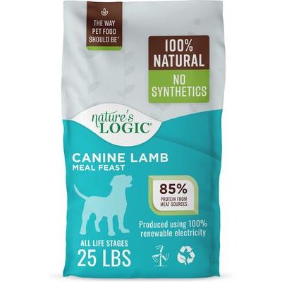 Nature's Logic 100% Natural Canine Lamb Meal Feast All Life Stages Dry Dog Food, 25-lb bag