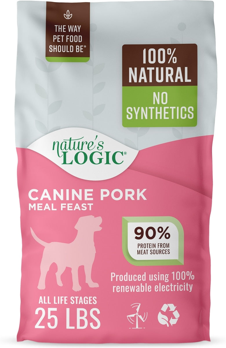 Nature's Logic 100% Natural Canine Pork Meal Feast All Life Stages Dry Dog Food Barkaroo