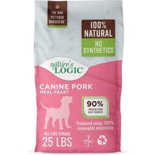 Nature's Logic 100% Natural Canine Pork Meal Feast All Life Stages Dry Dog Food, 25-lb bag Barkaroo