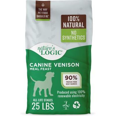 Nature's Logic 100% Natural Canine Venison Meal Feast All Life Stages Dry Dog Food, 25-lb bag