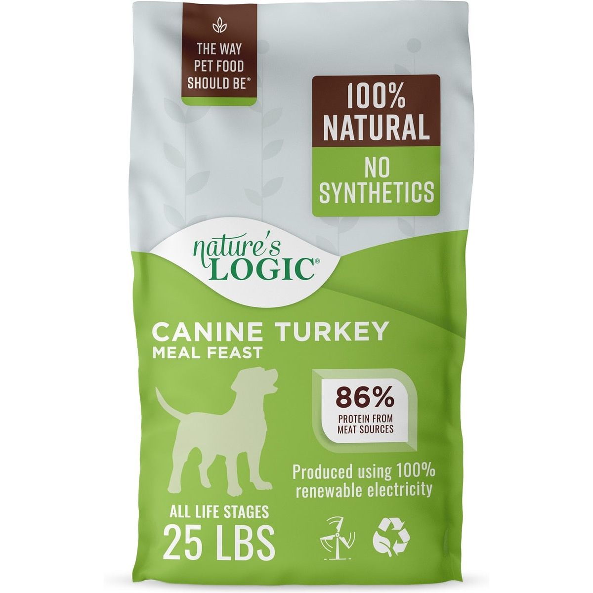 Nature's Logic 100% Natural Canine Turkey Meal Feast All Life Stages Dry Dog Food, 25-lb bag Barkaroo