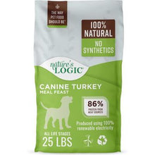 Nature's Logic 100% Natural Canine Turkey Meal Feast All Life Stages Dry Dog Food, 25-lb bag