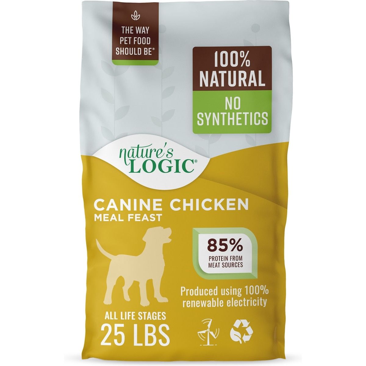 Nature's Logic 100% Natural Canine Chicken Meal Feast All Life Stages Dry Dog Food, 25-lb bag Barkaroo