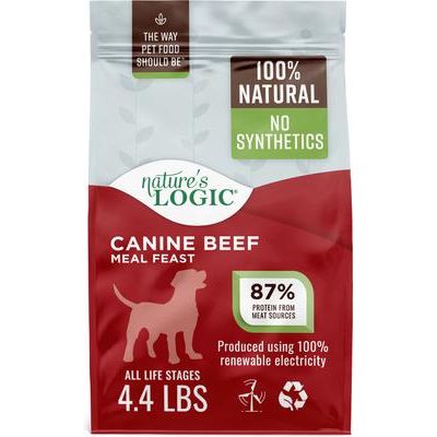 Nature's Logic 100% Natural Canine Beef Meal Feast All Life Stages Dry Dog Food, 4.4-lb bag