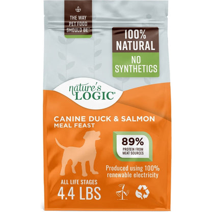 Nature's Logic 100% Natural Canine Duck & Salmon Meal Feast All Life Stages Dry Dog Food Barkaroo