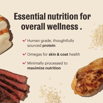 Show full view: The Honest Kitchen Essential Clusters Whole Grain Chicken Dry Dog Food, 20-lb bag slide 6 of 10