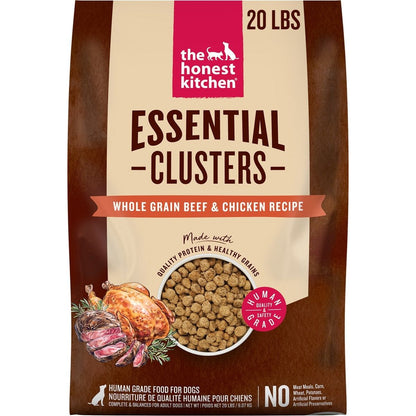 The Honest Kitchen Essential Clusters Whole Grain Beef & Chicken Dry Dog Food, 20-lb bag Barkaroo
