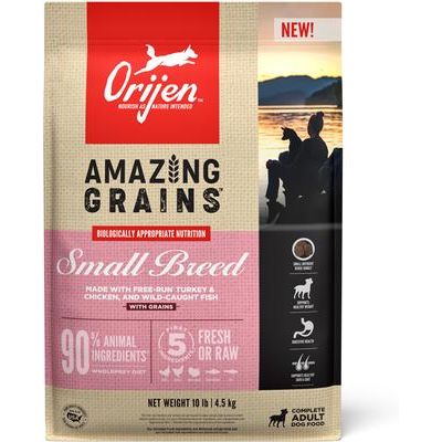 ORIJEN Amazing Grains High-Protein Small Breed Dry Dog Food, 10-lb bag