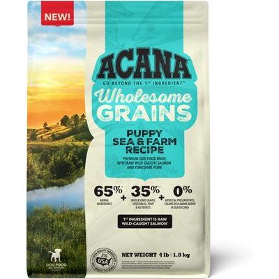 ACANA Wholesome Grains Puppy Sea & Farm Dry Dog Food, 4-lb bag