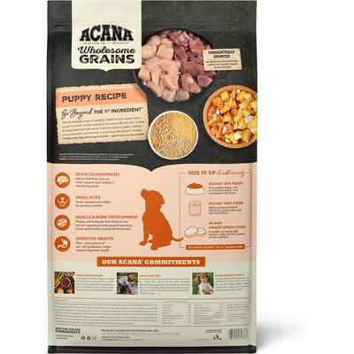 ACANA Wholesome Grains Puppy Real Chicken Eggs &Turkey Dry Dog Food, 22.5-lb bag slide 3 of 13