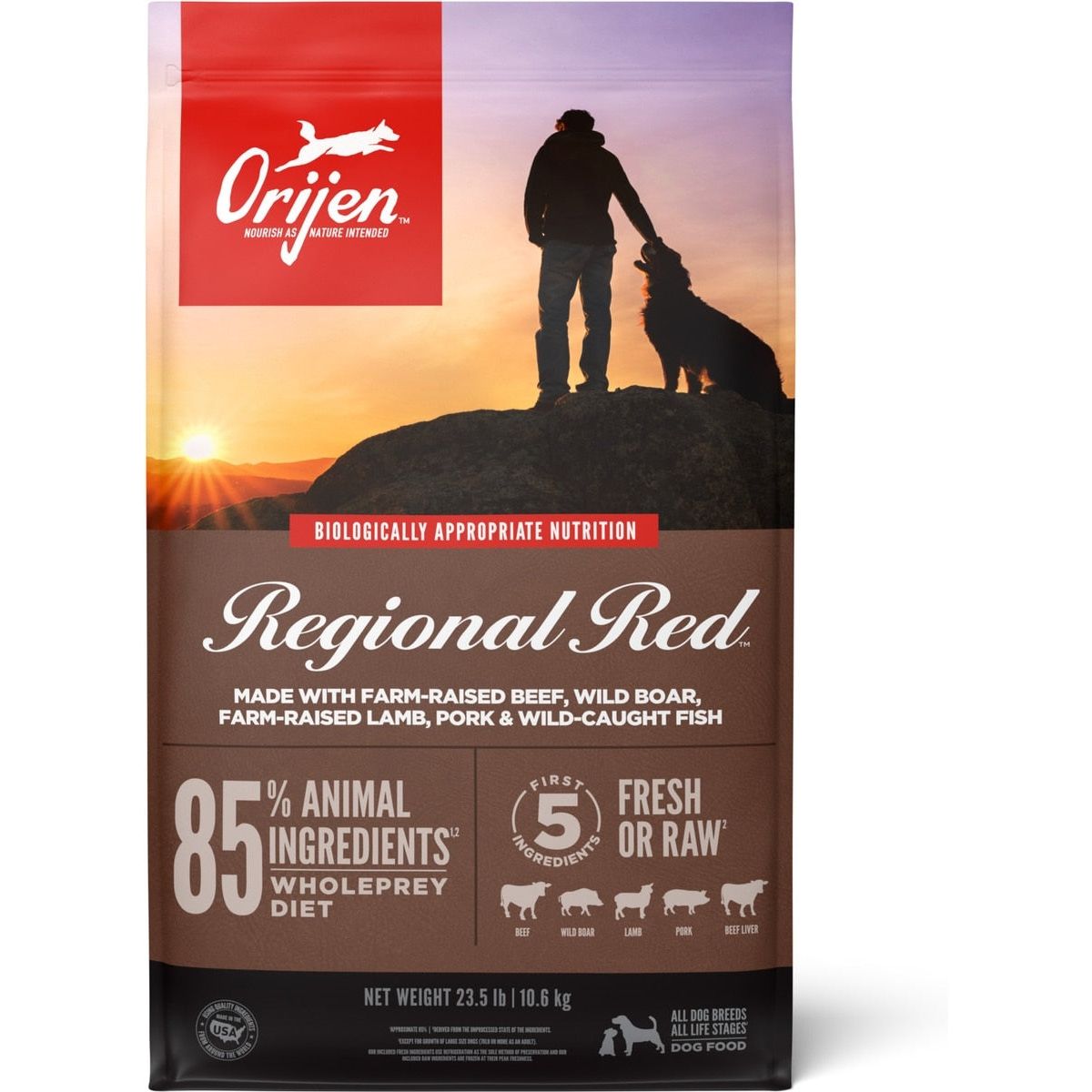 ORIJEN Regional Red Grain-Free Poultry Free High-Protein Dry Dog Food Barkaroo