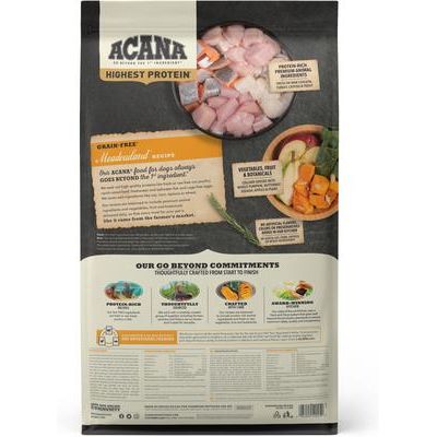ACANA Meadowland Highest Protein Grain-Free Dry Dog Food, 25-lb bag slide 3 of 14