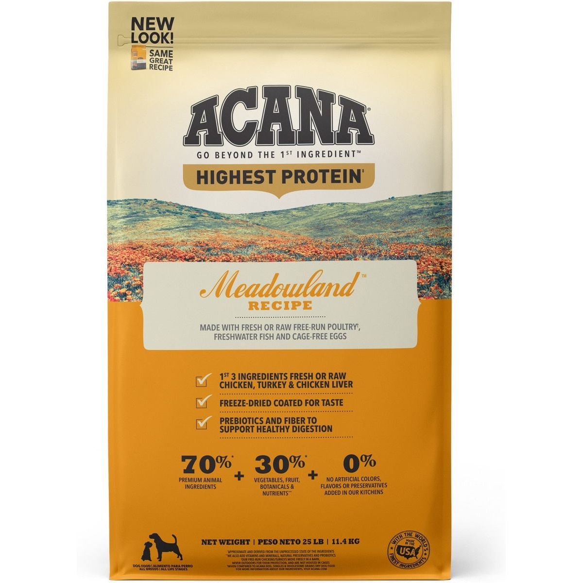ACANA Meadowland Highest Protein Grain-Free Dry Dog Food Barkaroo