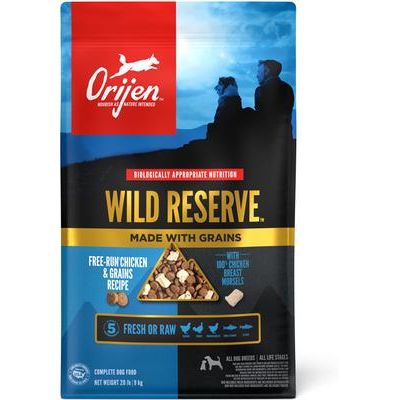 ORIJEN Wild Reserve Free-Run Chicken & Grains Dry Dog Food Recipe, 20-lb bag