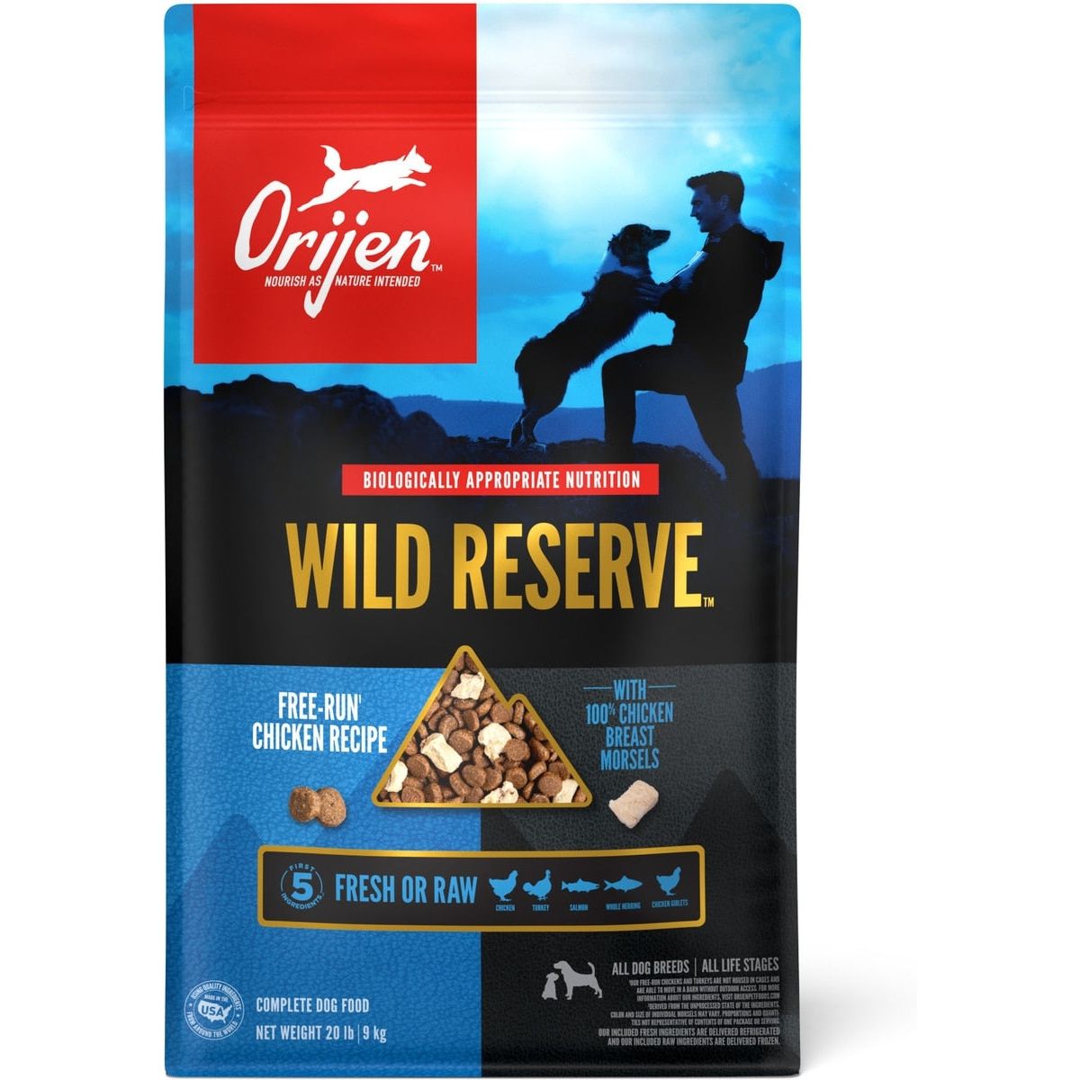 ORIJEN Wild Reserve Free-Run Chicken Dry Dog Food, 20-lb bag Barkaroo