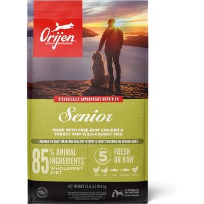 Show full view: ORIJEN Senior Grain-Free High-Protein Dry Dog Food, 23.5-lb bag slide 1 of 14