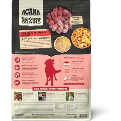 ACANA Red Meat & Grains Beef Pork & Lamb Wholesome Grains Dry Dog Food, 4-lb bag slide 3 of 14