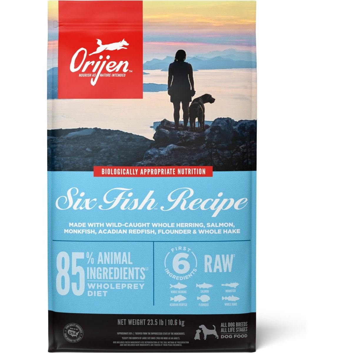ORIJEN Six Fish Grain-Free Poultry Free High-Protein Dry Dog Food Barkaroo