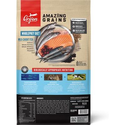 ORIJEN Amazing Grains Six Fish High-Protein Dry Dog Food, 22.5-lb bag slide 4 of 13