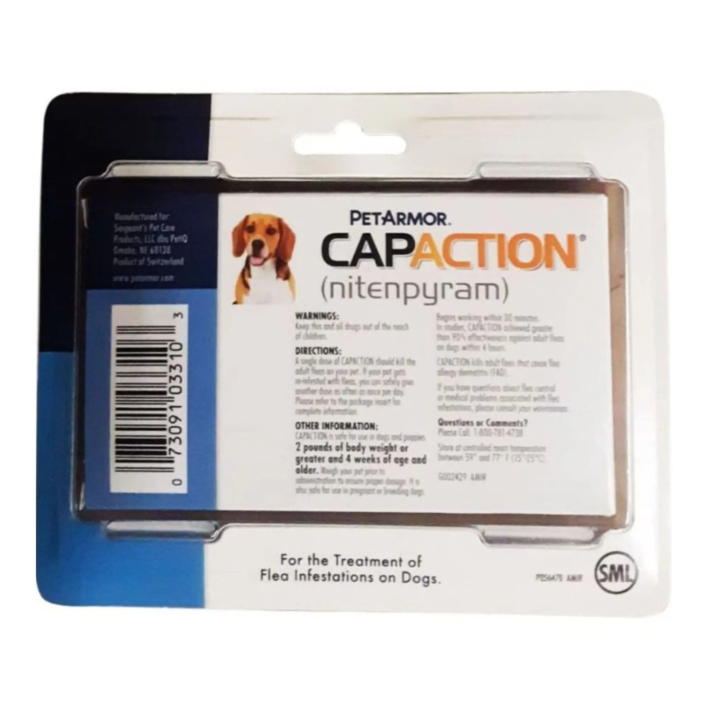 Petaction Capaction Flea Tabs Dog 2-25 Lb-6 Pk Petaction