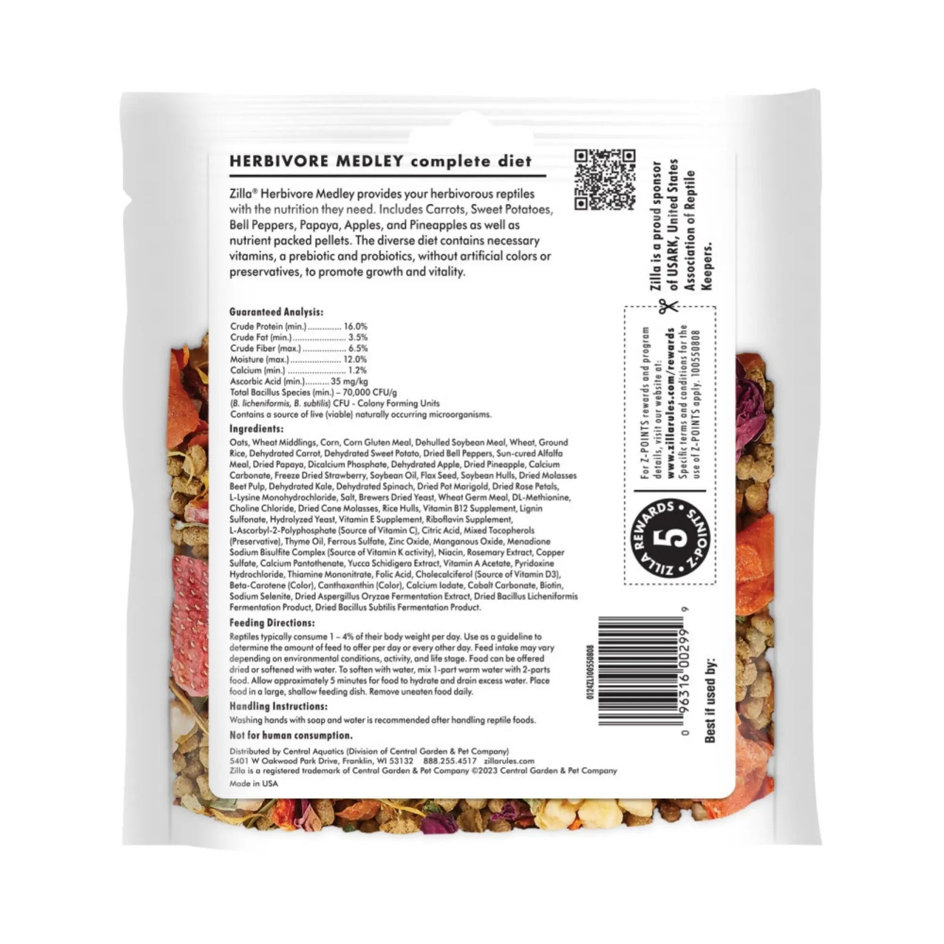 Zilla Herbivore Medley Diet Herbivore Mix, 1ea/4 oz Zilla