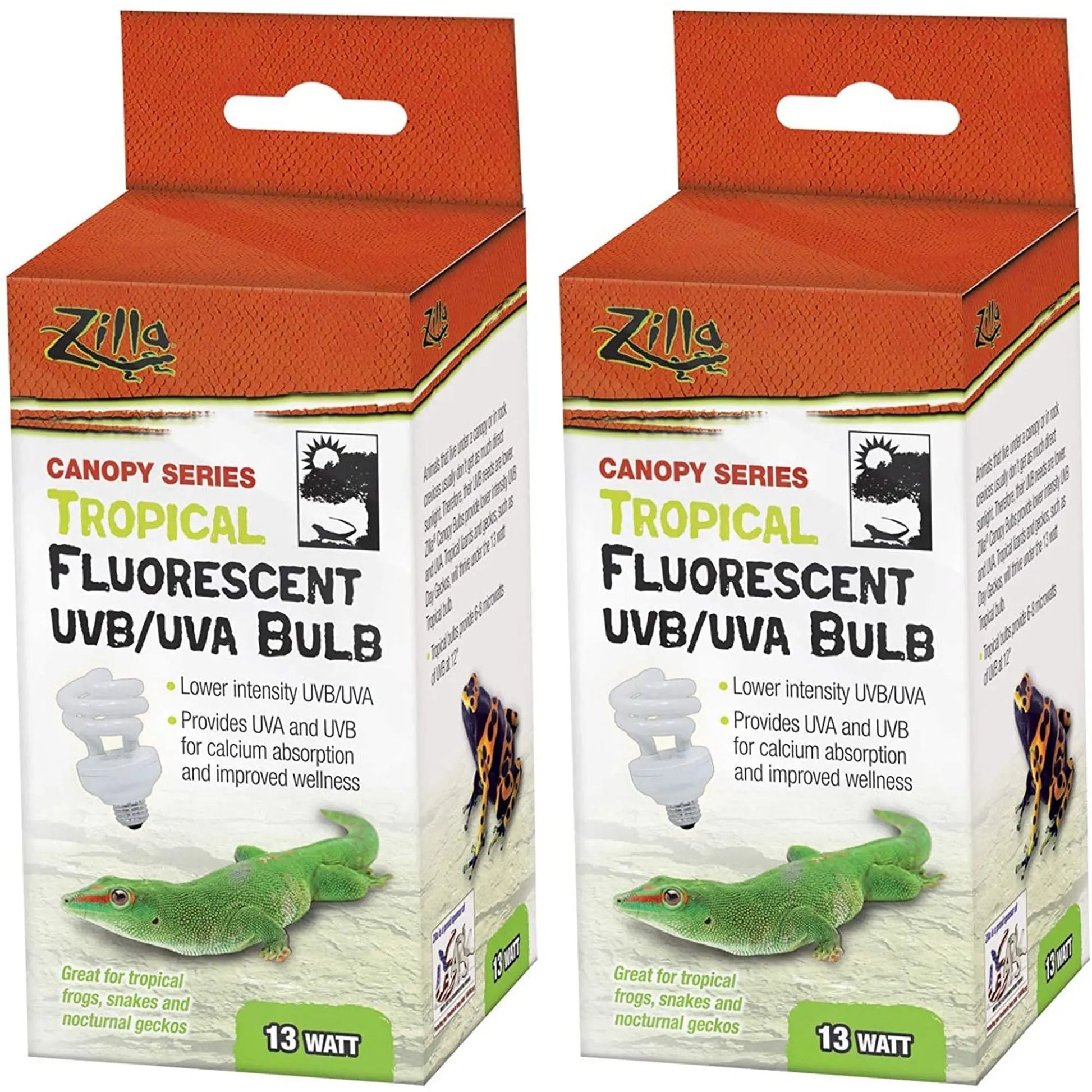 Zilla Canopy Series Fluorescent UVB/UVA Bulbs Tropical 1ea/13 W Zilla